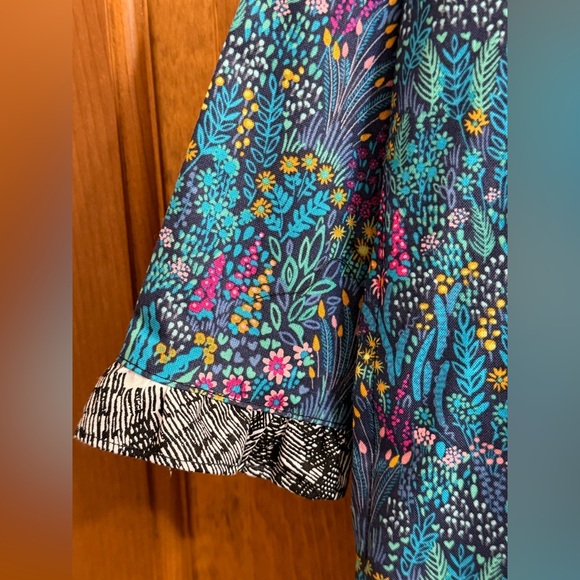 NWOT Size 2-3T Little Moony Handmade Dress in Beautiful Floral Print w/ Ruffle - Picture 5 of 7